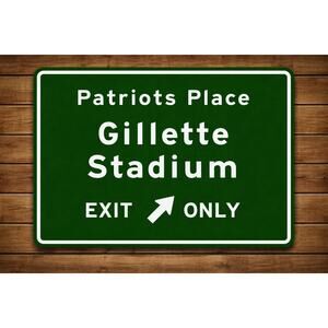 Patriots Place Gillette Stadium Road Sign Exit Pats Football